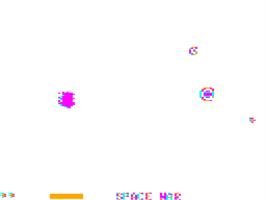 In game image of Color Space War V1.6 on the Dragon 32-64.