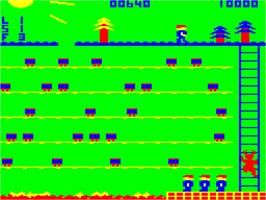 In game image of Cuthbert In The Mines on the Dragon 32-64.