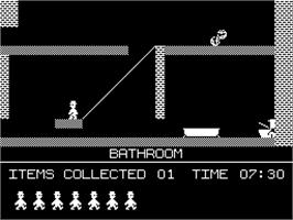 In game image of Jet Set Willy on the Dragon 32-64.