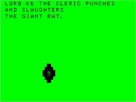 In game image of Lord Of The Dragons on the Dragon 32-64.