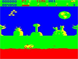 In game image of Lunar Rover Patrol on the Dragon 32-64.