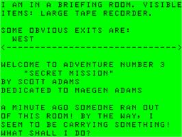 In game image of Secret Mission on the Dragon 32-64.