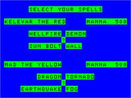 In game image of Wizard War on the Dragon 32-64.