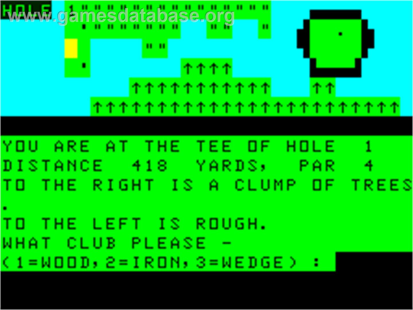 Dragon Golf - Dragon 32-64 - Artwork - In Game