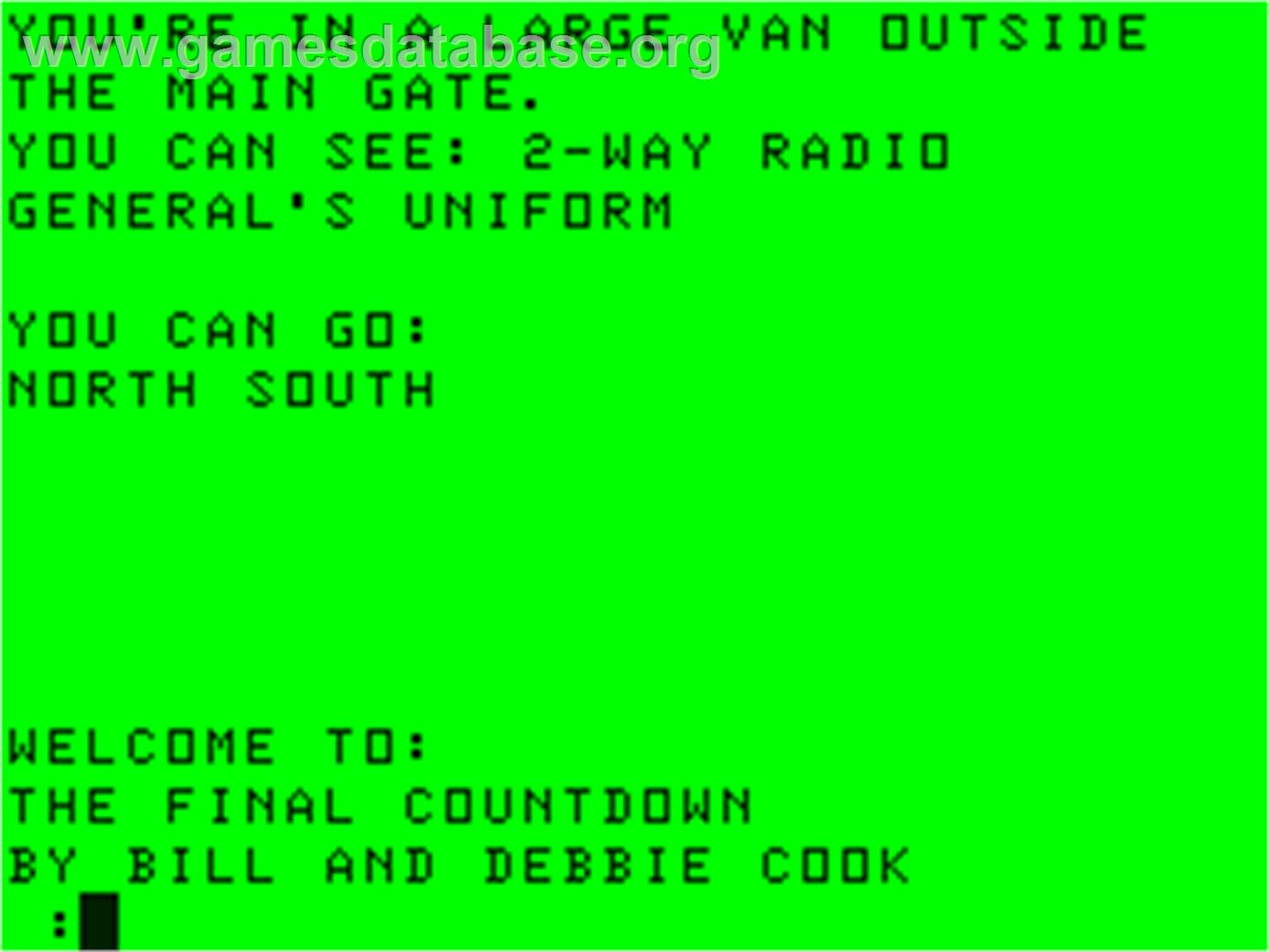 Final Countdown - Dragon 32-64 - Artwork - In Game