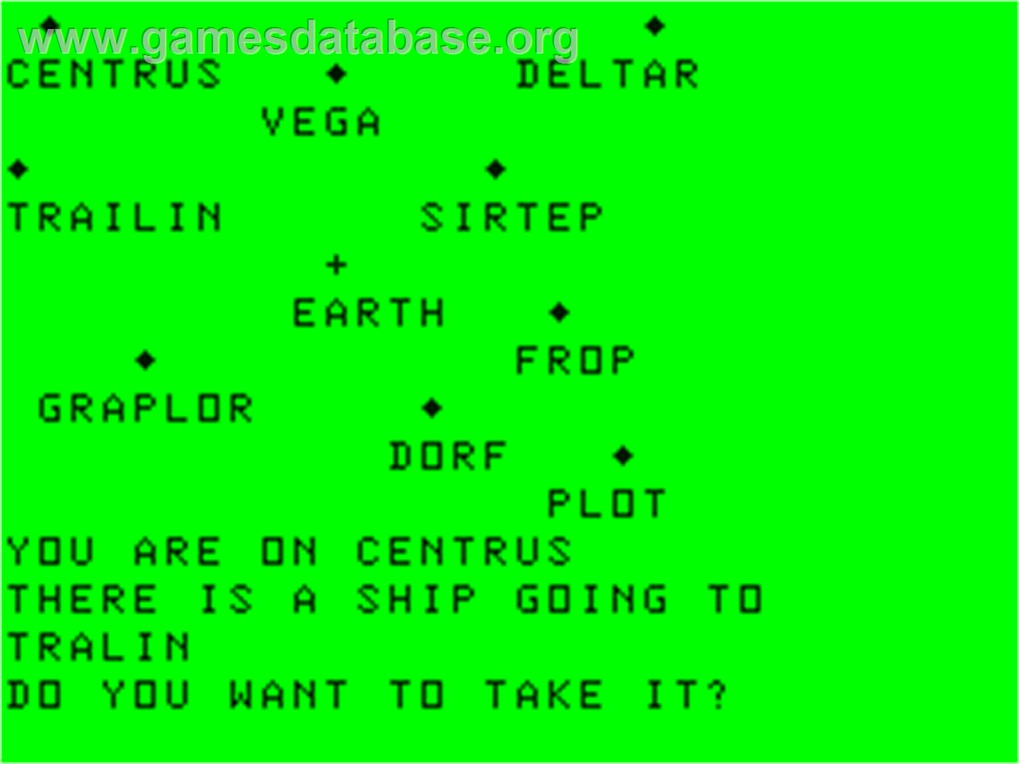 Galaxy Hitch Hike - Dragon 32-64 - Artwork - In Game