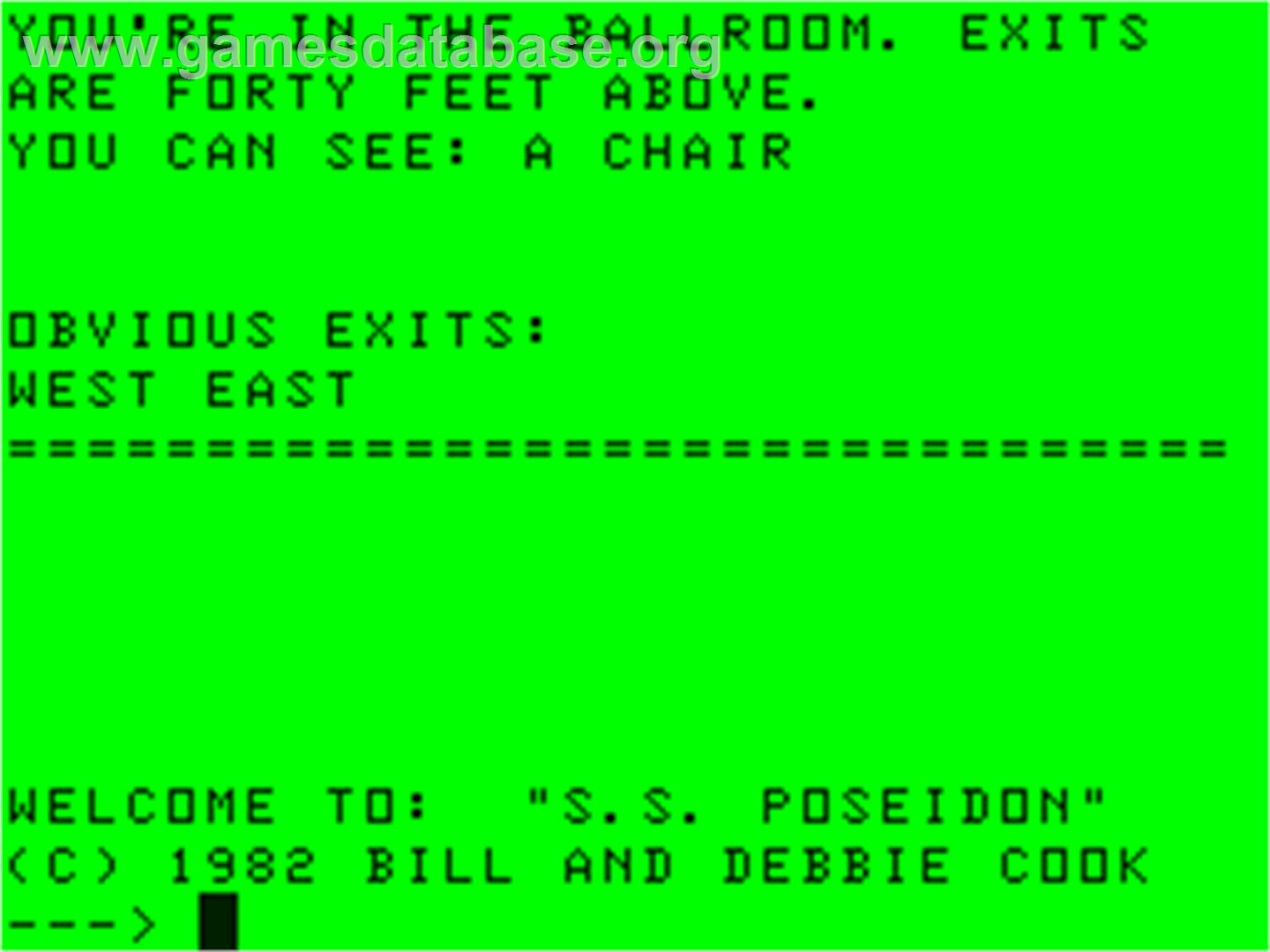 Poseidon Adventure - Dragon 32-64 - Artwork - In Game