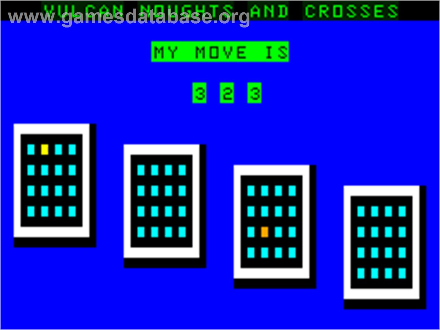 Vulcan Noughts and Crosses - Dragon 32-64 - Artwork - In Game