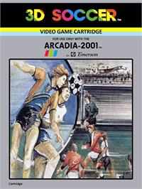 Box cover for 3D Soccer on the Emerson Arcadia 2001.