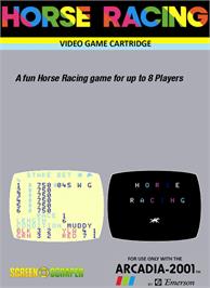 Box back cover for Horse Racing on the Emerson Arcadia 2001.