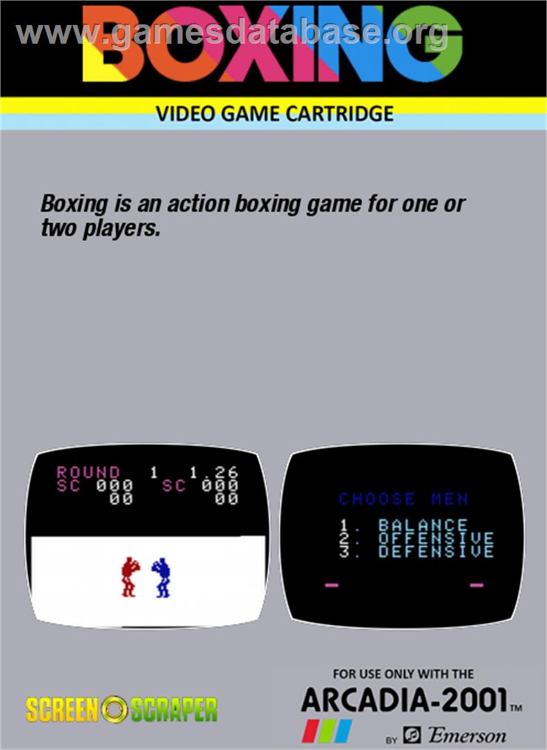 Boxing - Emerson Arcadia 2001 - Artwork - Box Back