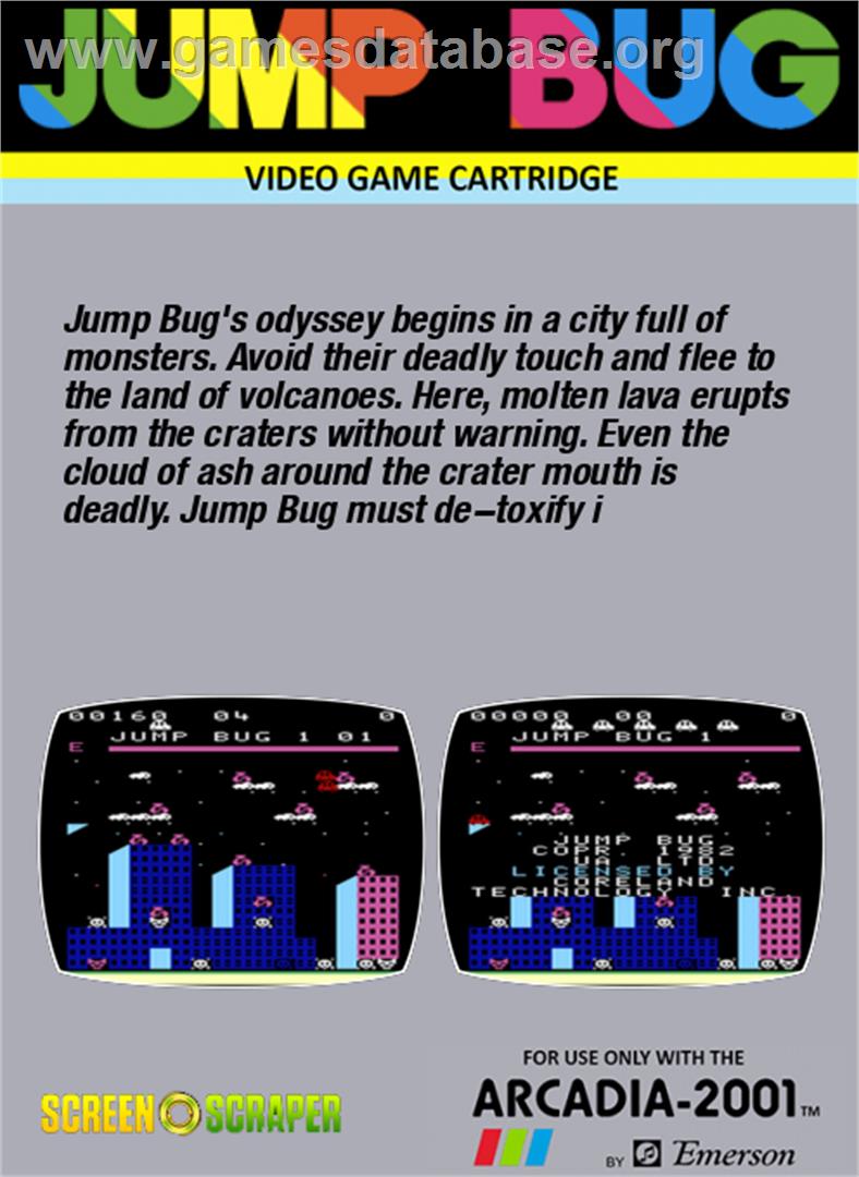 Jump Bug - Emerson Arcadia 2001 - Artwork - Box Back