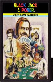 Cartridge artwork for Black Jack And Poker on the Emerson Arcadia 2001.