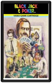 Cartridge artwork for Blackjack and Poker on the Emerson Arcadia 2001.