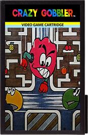 Cartridge artwork for Crazy Gobbler on the Emerson Arcadia 2001.