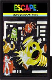 Cartridge artwork for Escape on the Emerson Arcadia 2001.