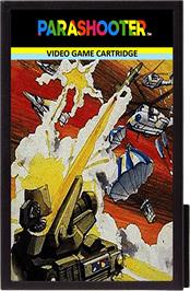 Cartridge artwork for Parashooter on the Emerson Arcadia 2001.