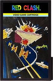 Cartridge artwork for Red Clash on the Emerson Arcadia 2001.