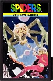Cartridge artwork for Spiders on the Emerson Arcadia 2001.