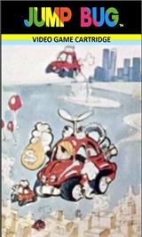 Top of cartridge artwork for Jump Bug on the Emerson Arcadia 2001.