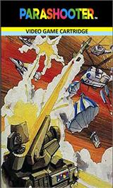Top of cartridge artwork for Parashooter on the Emerson Arcadia 2001.