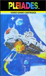 Top of cartridge artwork for Pleiades on the Emerson Arcadia 2001.