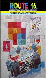 Top of cartridge artwork for Route 16 on the Emerson Arcadia 2001.