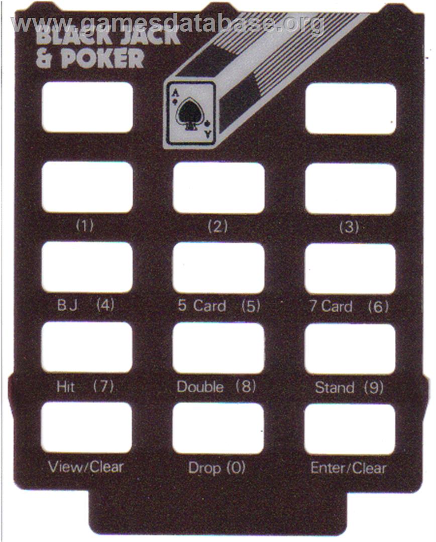 Black Jack And Poker - Emerson Arcadia 2001 - Artwork - Overlay