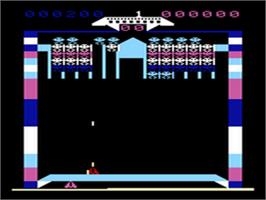 In game image of Astro Invader on the Emerson Arcadia 2001.