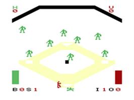 In game image of Baseball on the Emerson Arcadia 2001.