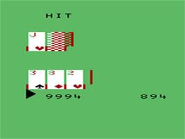In game image of Blackjack and Poker on the Emerson Arcadia 2001.