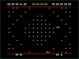 In game image of R2d Tank on the Emerson Arcadia 2001.