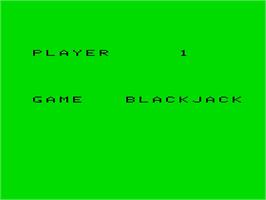 Title screen of Black Jack And Poker on the Emerson Arcadia 2001.