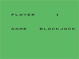 Title screen of Blackjack and Poker on the Emerson Arcadia 2001.