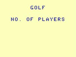Title screen of Golf on the Emerson Arcadia 2001.