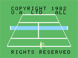 Title screen of Grand Slam Tennis on the Emerson Arcadia 2001.