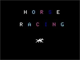 Title screen of Horse Racing on the Emerson Arcadia 2001.
