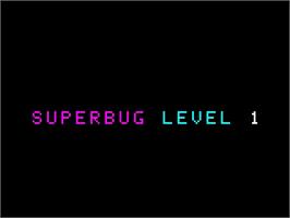 Title screen of Super Bug on the Emerson Arcadia 2001.