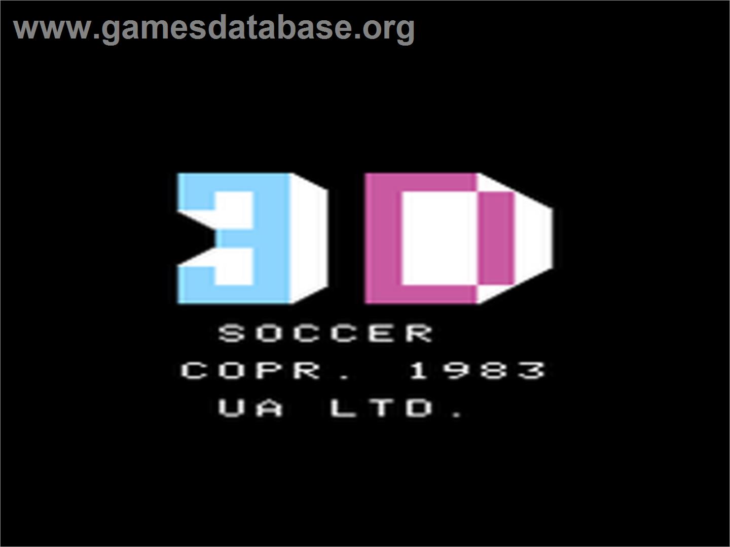 3D Soccer - Emerson Arcadia 2001 - Artwork - Title Screen