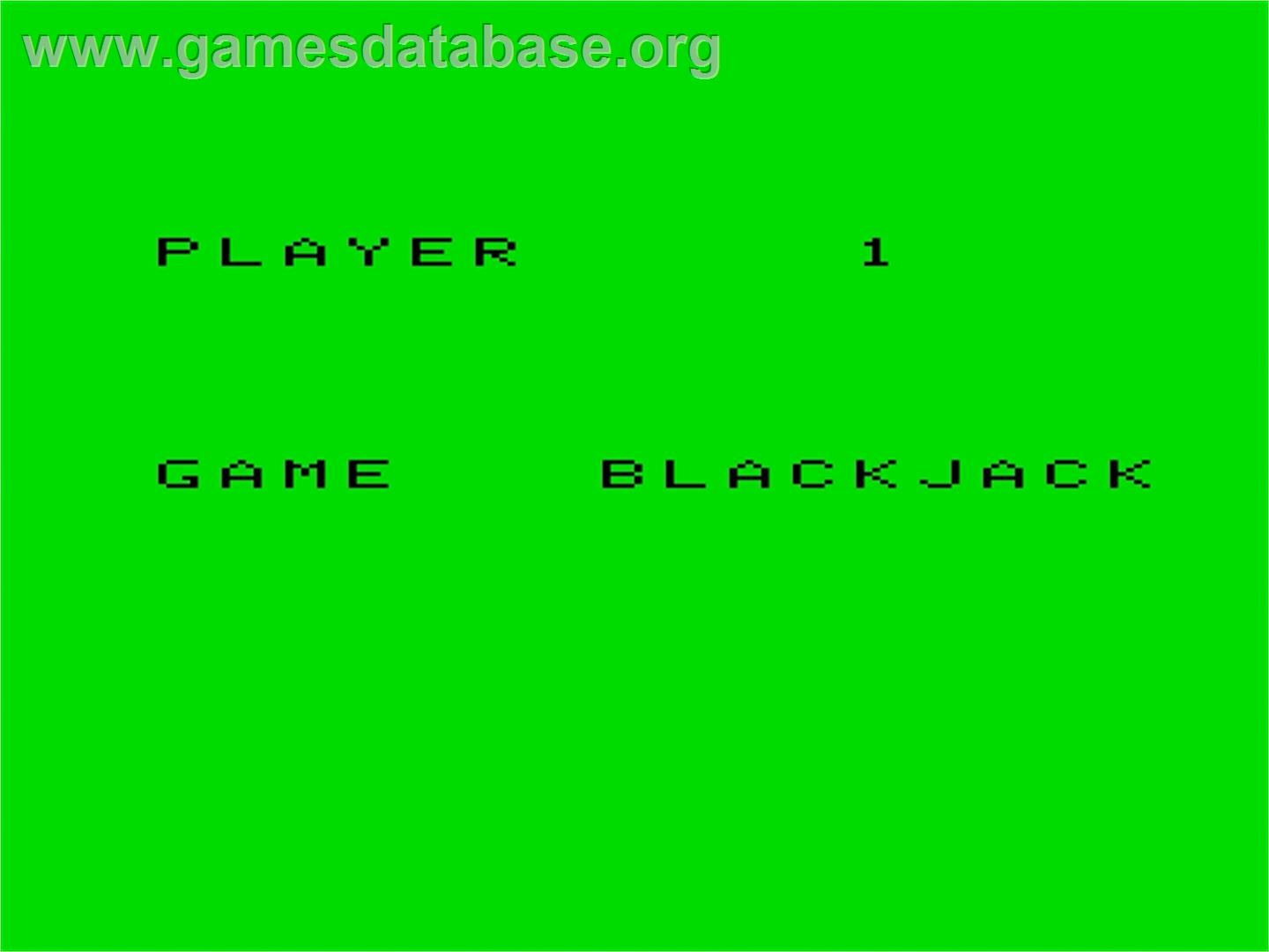 Black Jack And Poker - Emerson Arcadia 2001 - Artwork - Title Screen