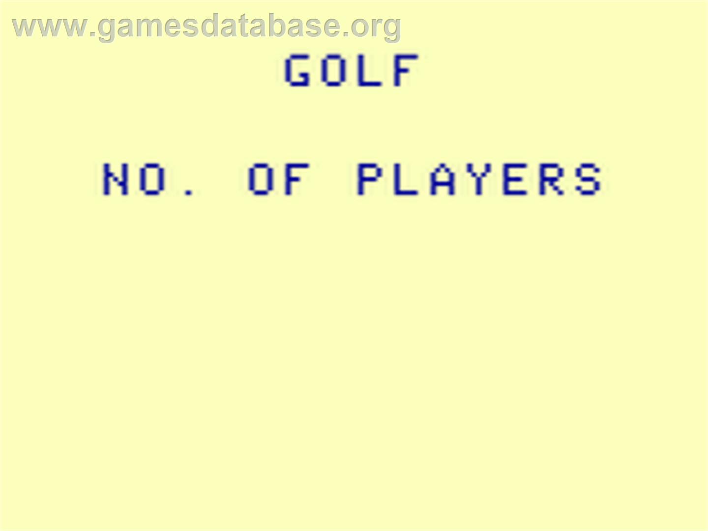 Golf - Emerson Arcadia 2001 - Artwork - Title Screen