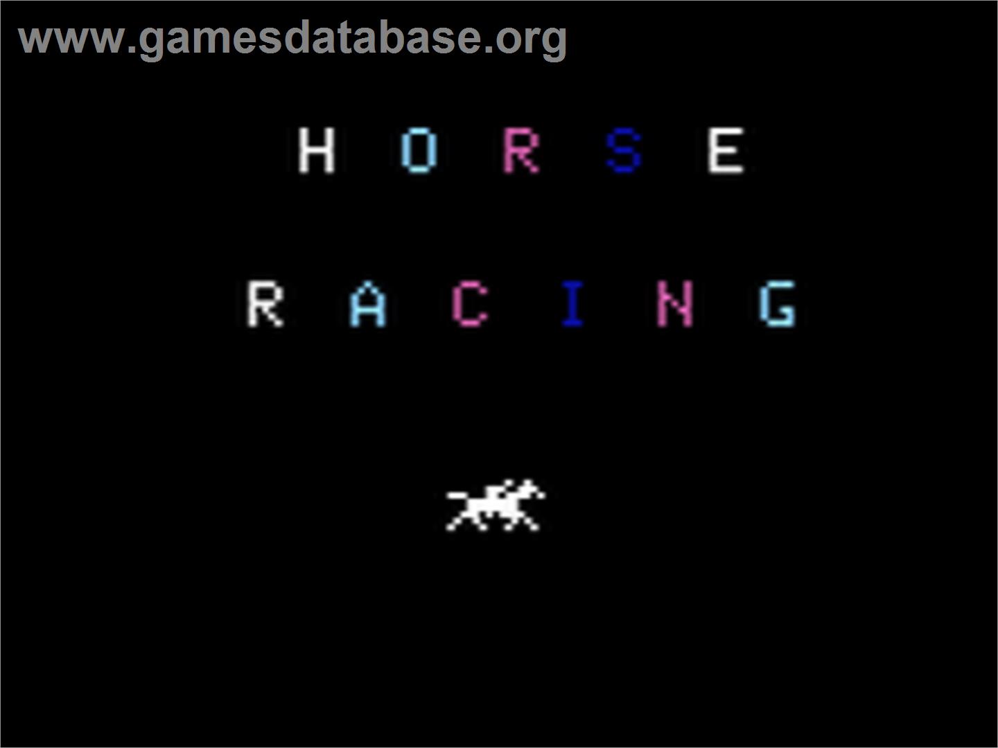 Horse Racing - Emerson Arcadia 2001 - Artwork - Title Screen