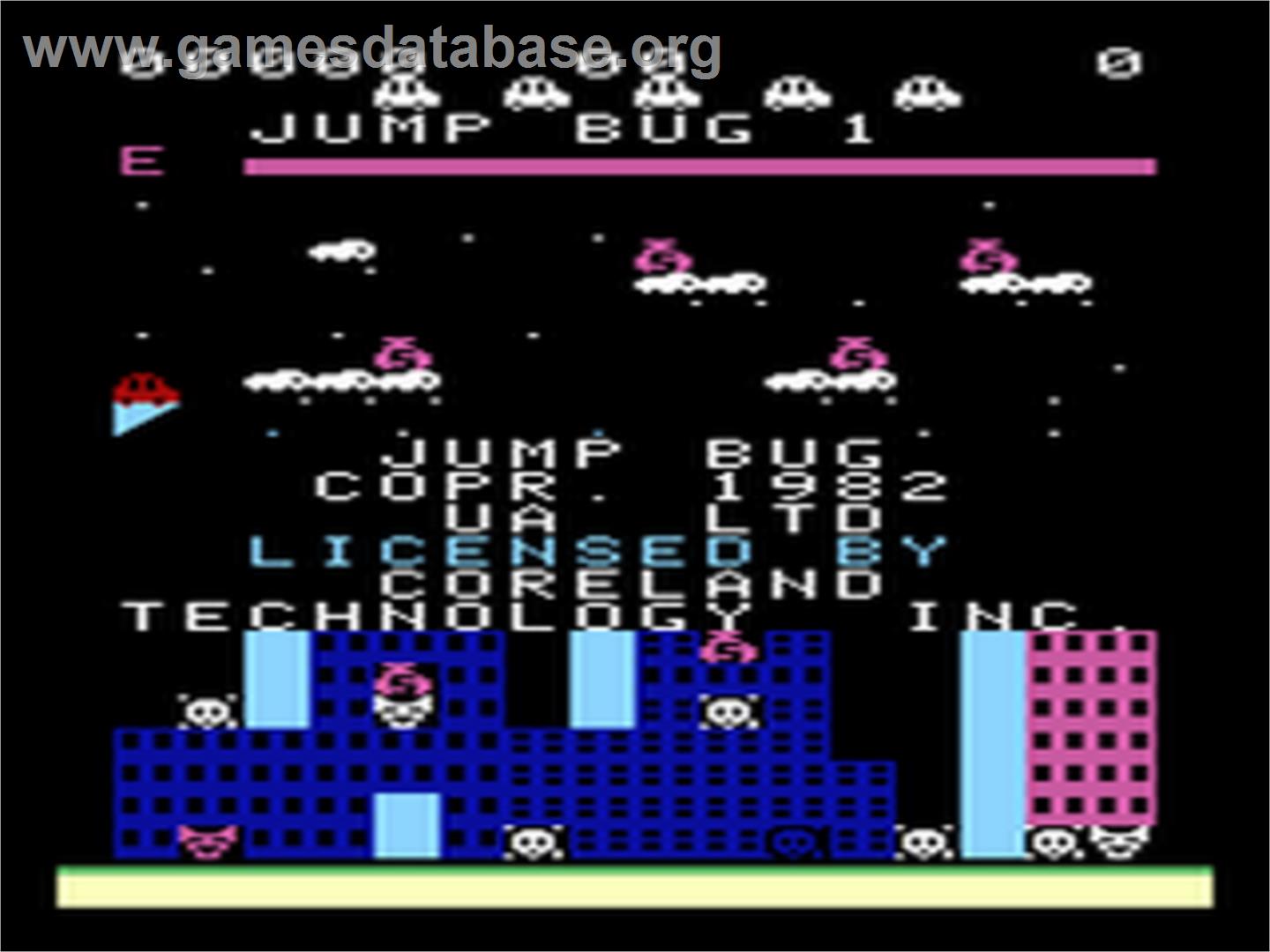 Jump Bug - Emerson Arcadia 2001 - Artwork - Title Screen