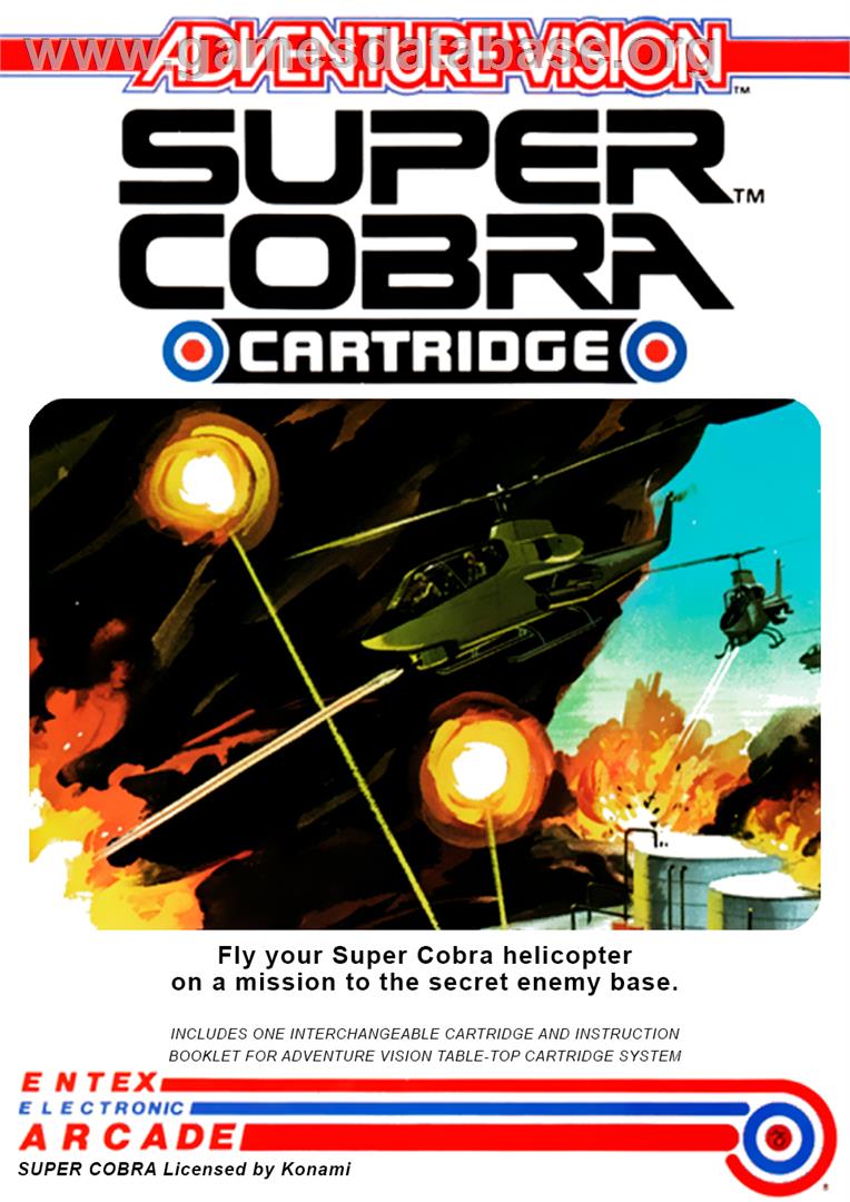 Super Cobra - Entex Adventure Vision - Artwork - Box