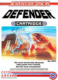 Box back cover for Defender on the Entex Adventure Vision.