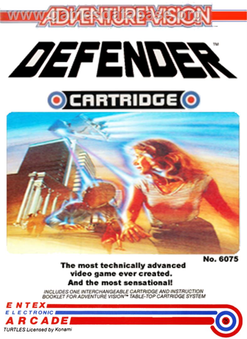 Defender - Entex Adventure Vision - Artwork - Box Back