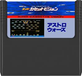 Cartridge artwork for Astro Wars on the Epoch Super Cassette Vision.