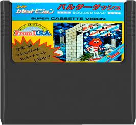 Cartridge artwork for Boulder Dash on the Epoch Super Cassette Vision.
