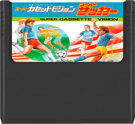 Cartridge artwork for Super Soccer on the Epoch Super Cassette Vision.