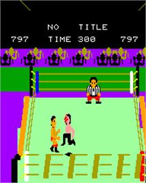 In game image of Rantou Pro-wrestling on the Epoch Super Cassette Vision.